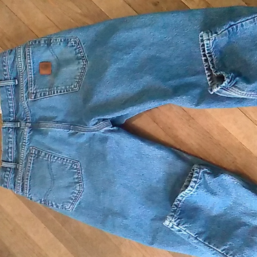 👖 Vintage Carhartt Flannel Lined Jeans Men's 34 X 30 UniSex - Picture 5 of 16